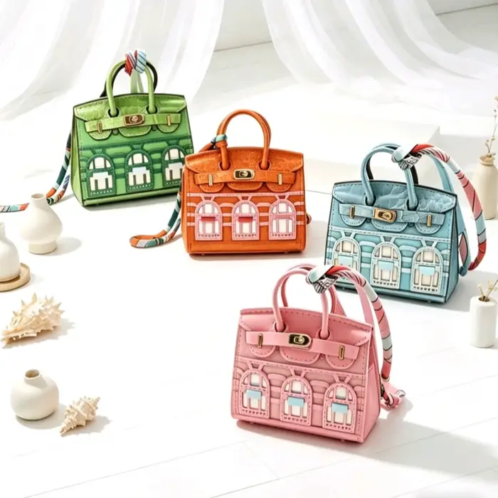 Mini porte-clés en cuir de luxe