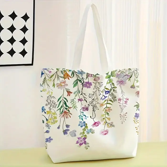 Sac fourre-tout imprimé fleur