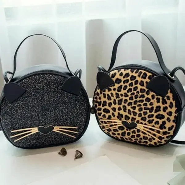 Mode femmes dessin animé Animal léopard sac à bandoulière fourre-tout sac à main
