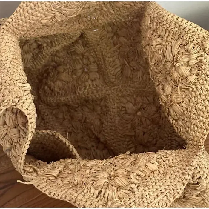 Sac de plage tissé de luxe haut de gamme pour femme