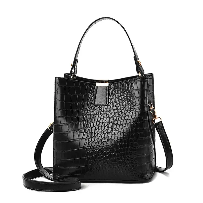 Sac à main Vintage en cuir pierre, sacs à bandoulière mode femme seau sac grande capacité femmes fou
