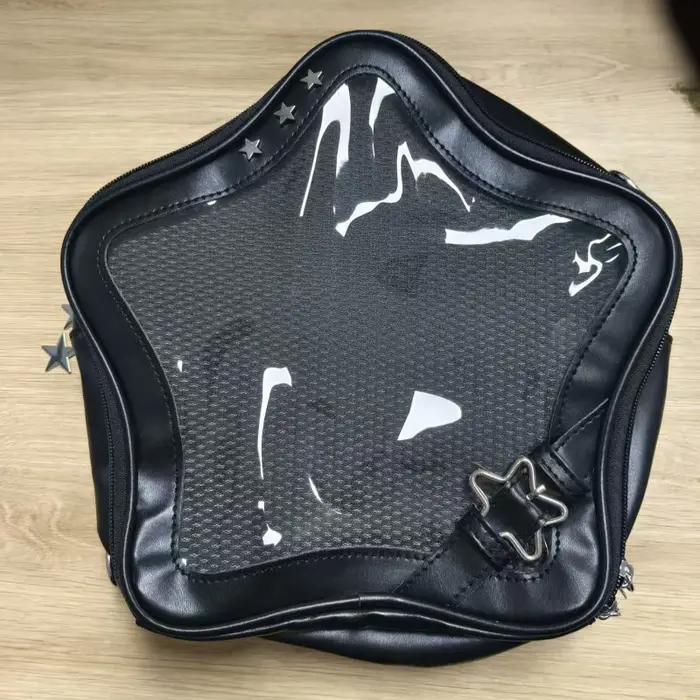 Sac à dos étoile jaune en cuir PU, sac à bandoulière mignon pour adolescente Kawaii, cartable pour f