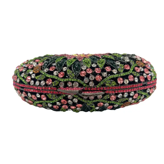 Pochette de soirée à imprimé floral artistique
