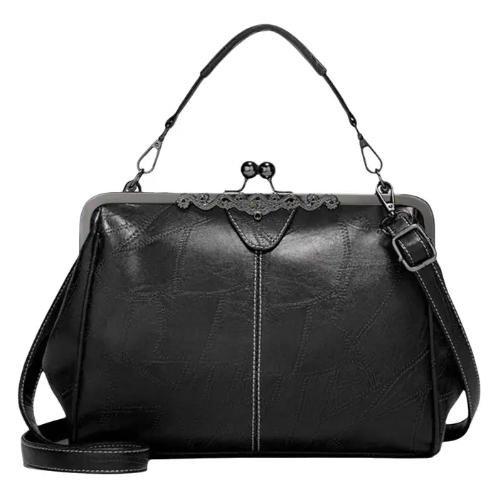 Nouveau Sac à Main Femme 2025 – Sac Bandoulière Rétro Britannique Grande Capacité en Cuir Huilé Souple – Sac Fourre-tout