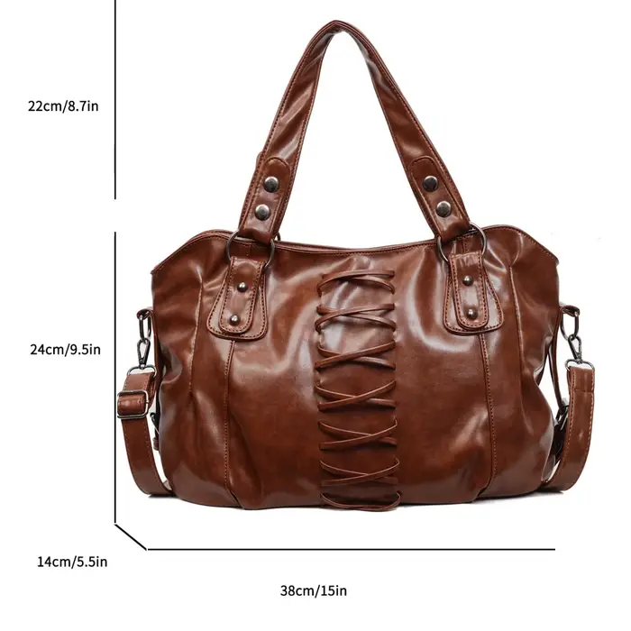 Sac à bandoulière café Vintage haut de gamme pour femme