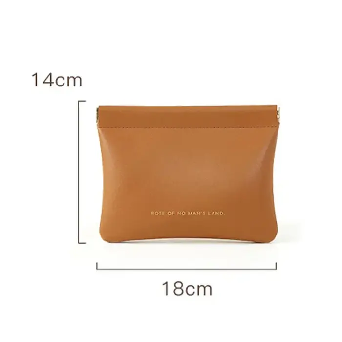Mini sac de rangement de maquillage en cuir PU Simple pour rouge à lèvres