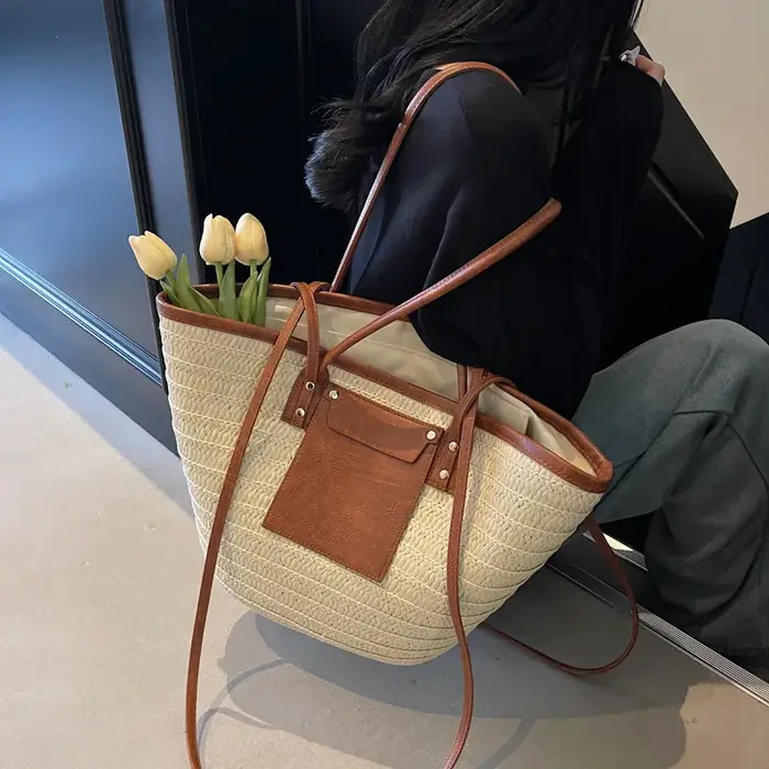 Sac à bandoulière en paille pour femme 2026