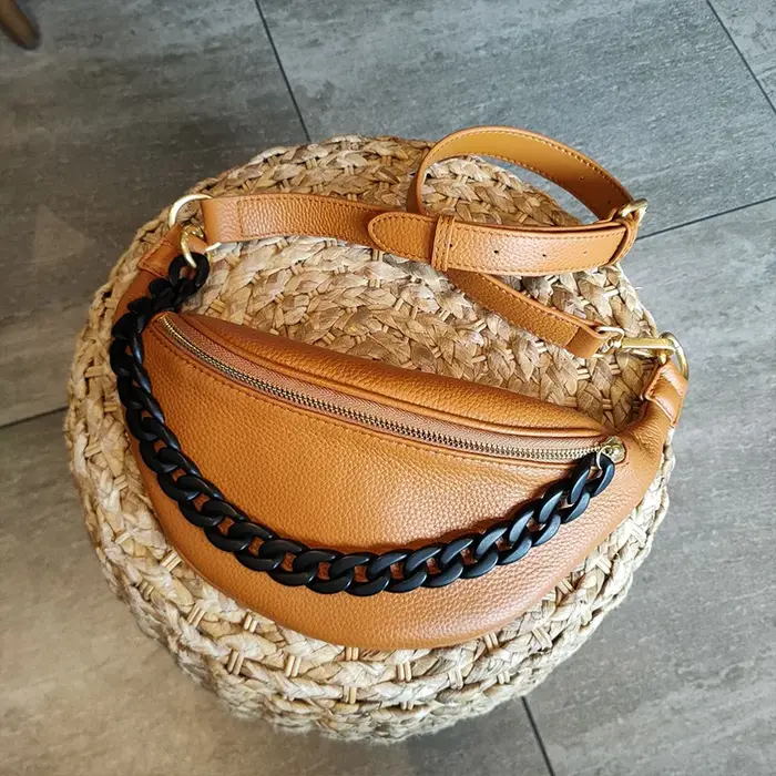 Sac à bandoulière en cuir véritable pour femme