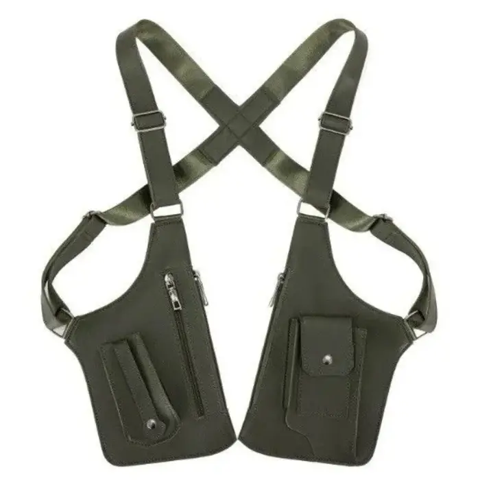 Sac vintage à double bandoulière, sac de bras, bandoulière réglable, style gothique, poche de portef