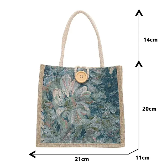 Sac à main portable en lin pour femme