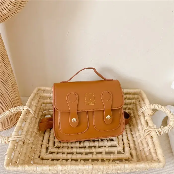 Sac à dos ours en cuir PU pour enfants, sacs de maternelle pour enfants, sacs de voyage de dessin an