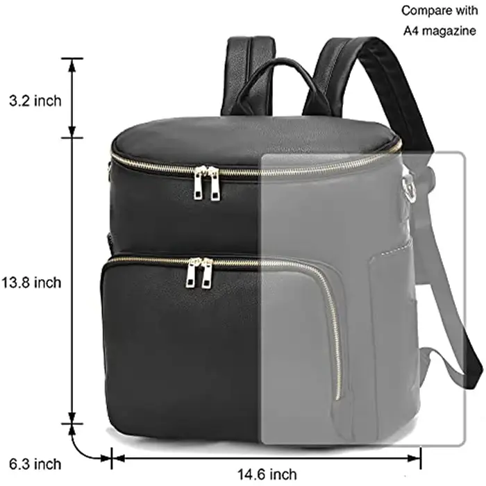 Sac à dos à langer en cuir pour femme