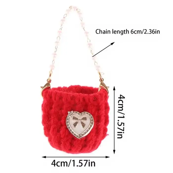 Sac à bandoulière en chaîne de perles miniatures, sac à bandoulière tricoté tressé au Crochet, sac à main coloré, Mini sac à bandoulière pour habiller
