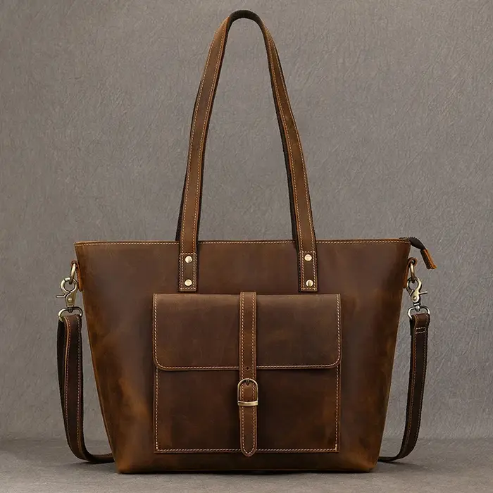 Luufan-Fourre-tout en cuir véritable pour femme