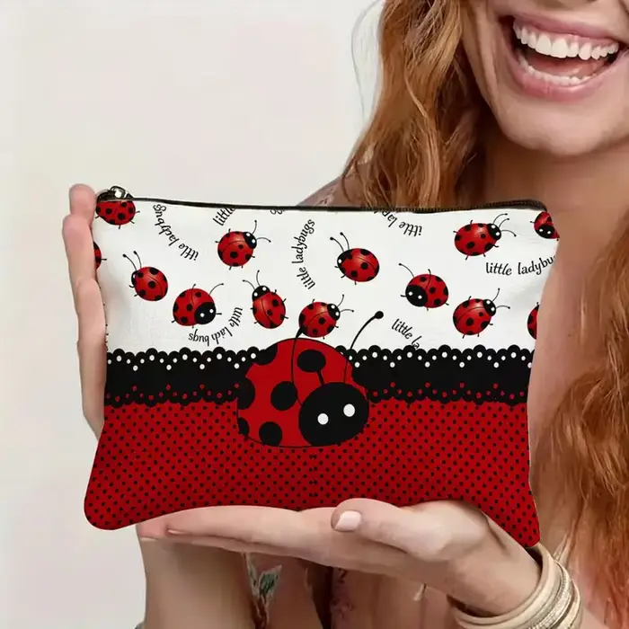 1 pièce, trousse de maquillage imprimée coccinelle