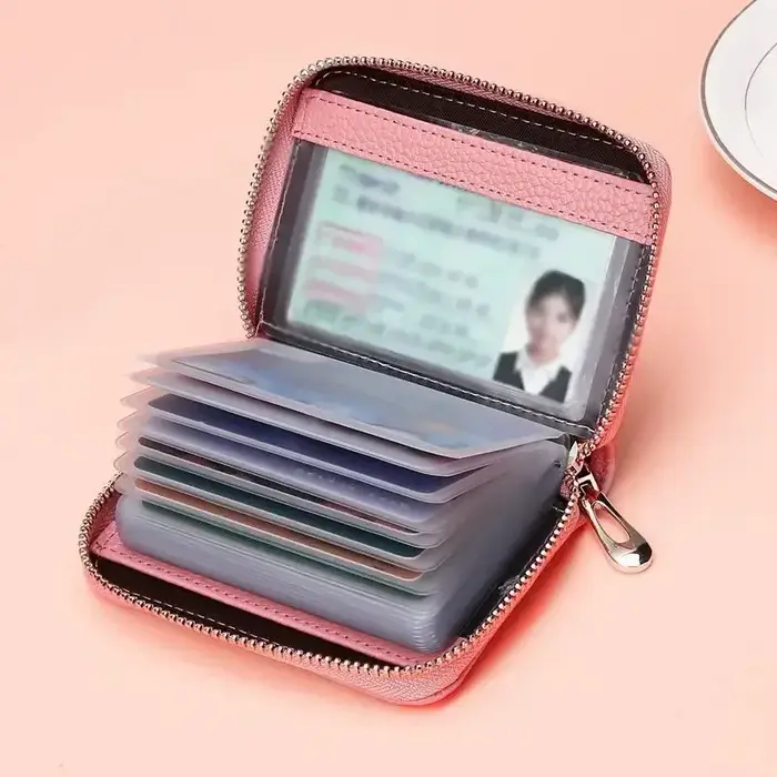 20 porte-cartes à fente pour cartes PU Business banque crédit Bus porte-carte d'identité couverture pochette pour pièces de monnaie hommes femmes portefeuilles sac organisateur