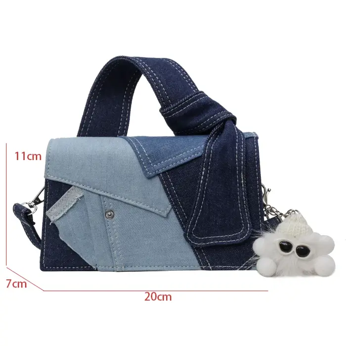 Sac à bandoulière en jean pour femme