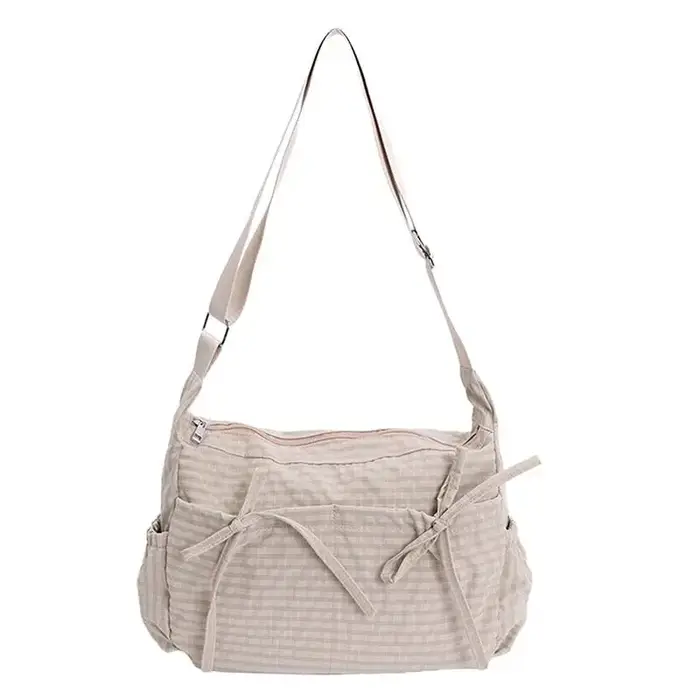 Sac à bandoulière rétro à motif quadrillé