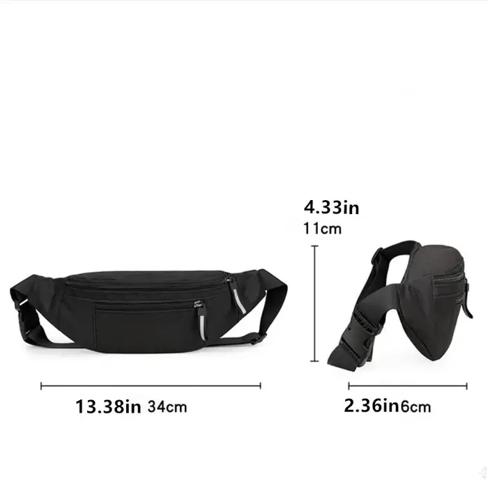 Sac banane de sport, grand sac à bandoulière pour la course