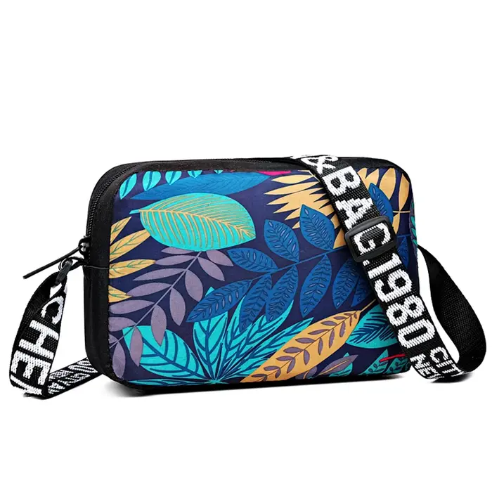 Sac à bandoulière Chic et élégant à motif Floral, Option multicolore, Portable, sangle réglable, déc