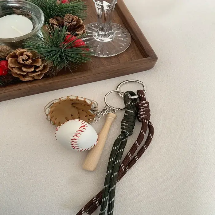 Breloques de sac, pendentif en corde tressée de Baseball, Style Miu, corde tressée, breloques de sac