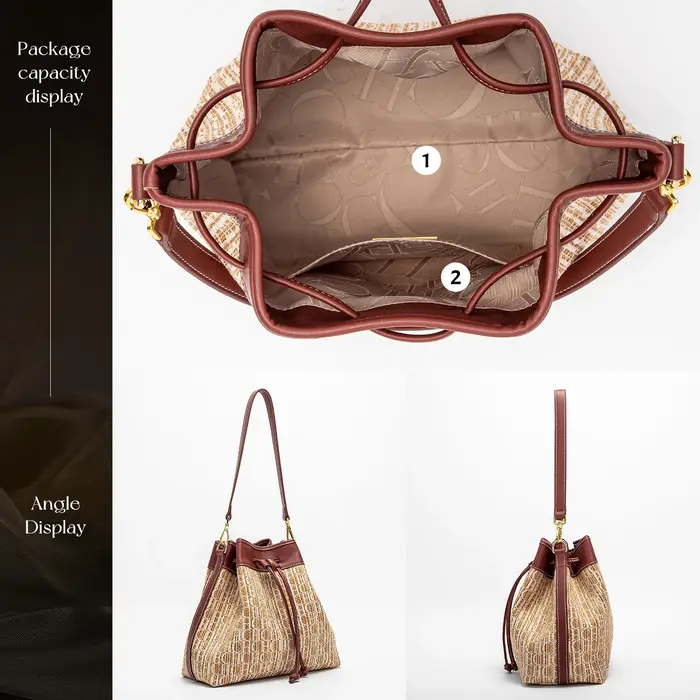 CHCH sac à bandoulière pour femme automne nouvelle Texture tricotée sac à main Simple marron décontr