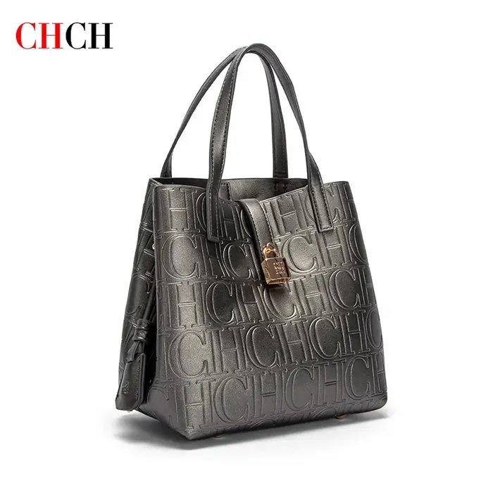 CHCH Sac fourre-tout pour femme – 2025 nouveau sac à main en cuir gaufré, sac à bandoulière de shopp