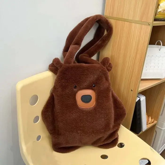 Sac à main Capybara doux et mignon en polyester couleur unie