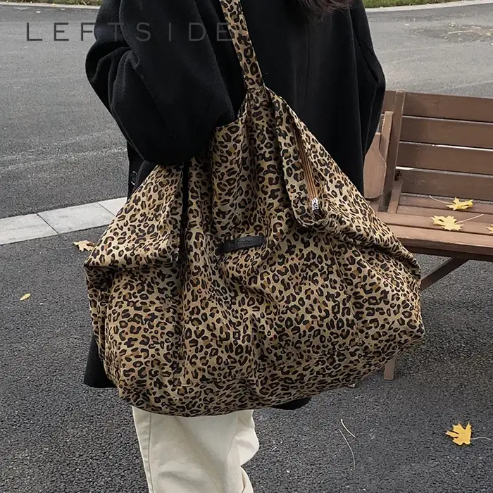 Leftside-Sac à main design léopard pour femme