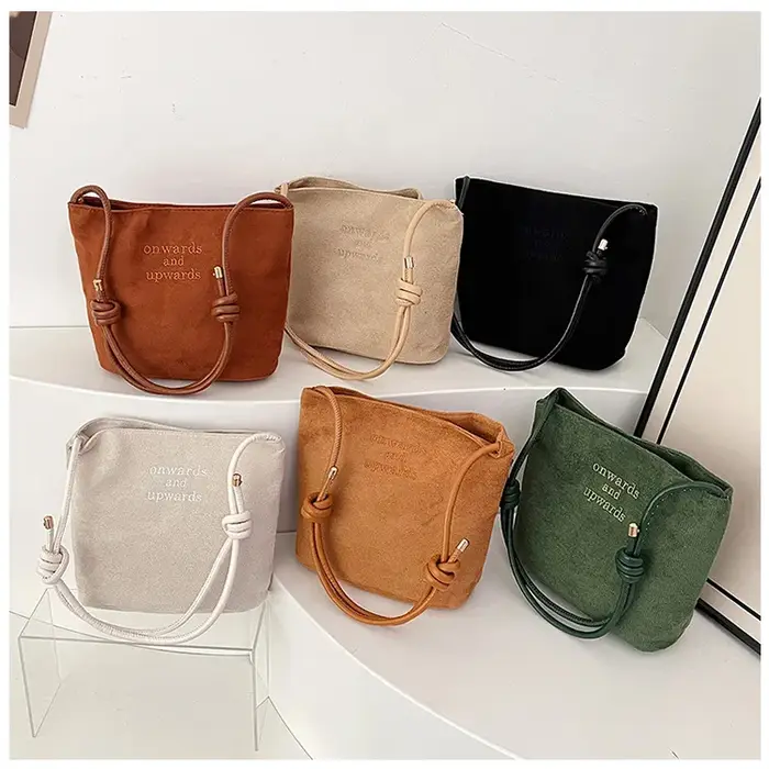 Sac seau en daim pour femmes