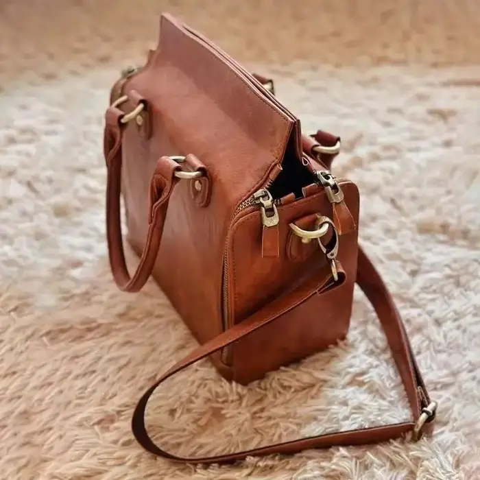 Sac à main rétro marron Simple pour femmes