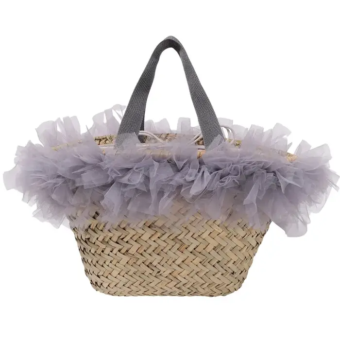 Sac à main en osier tressé à la main avec poignée en bambou pour femme, style rétro, avec coutures a