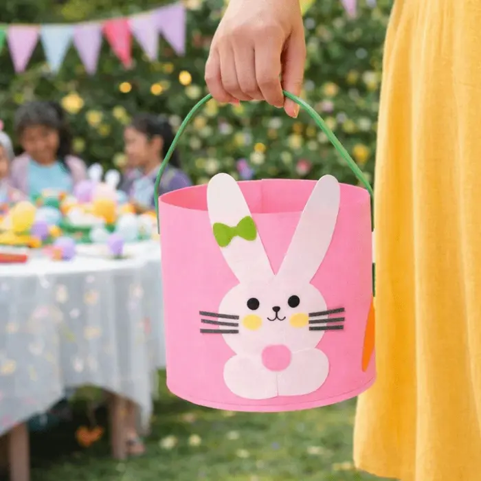 Sac à main en feutre, panier de Pâques