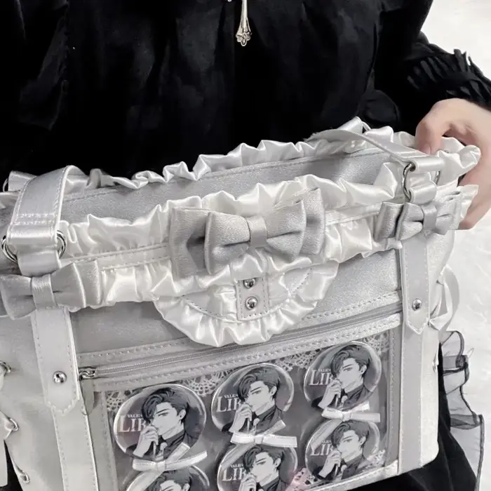 Nouveau Design de mode pour les filles Y2K Ulzzang Ita sac doux Style Preppy sac à bandoulière pour les femmes grande capacité ruban arc sac fourre-tout