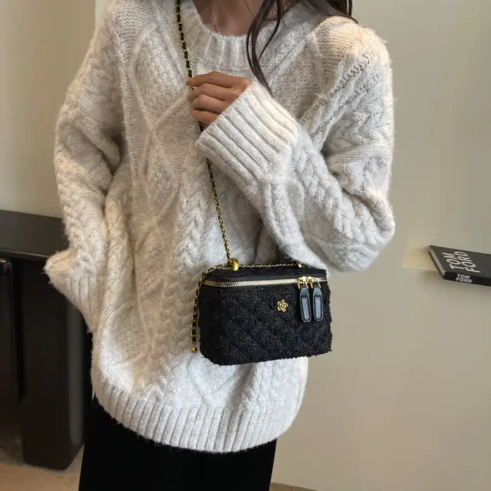 Mini sac seau à chaîne pour femme