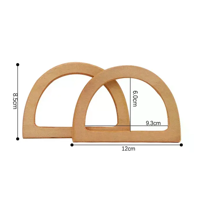 Poignée de sac en bois/plastique en forme
