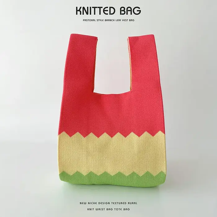 Sac à main rétro à rayures pour femmes, mini sac à poignet à nœud, conception de niche, sac fourre-t