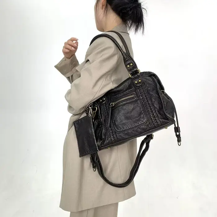 Sac à main vintage style moto rétro