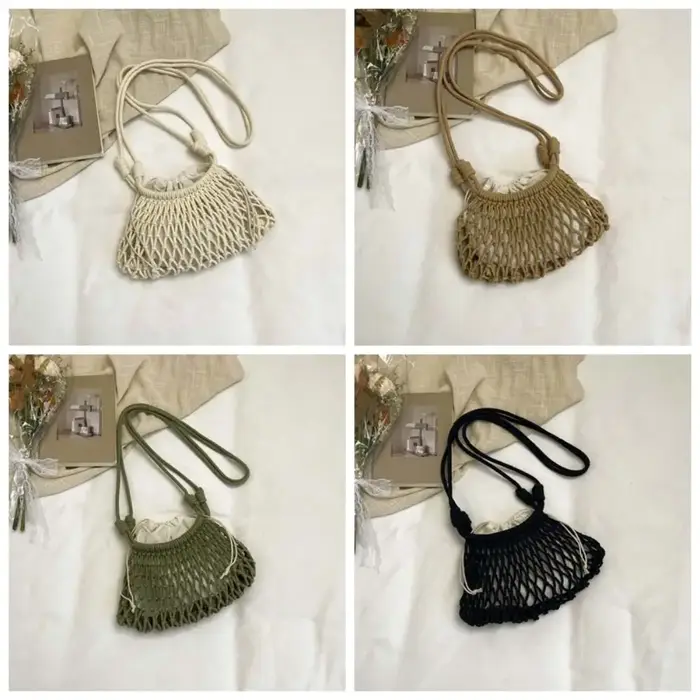 Sac à bandoulière en crochet grande capacité