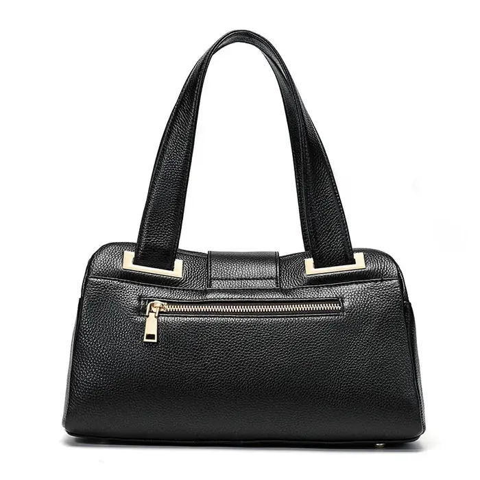 Aidrani Nouveau sac à main noir pour femme haute capacité avec un design imprimé léopard à la mode fabriqué en peau de