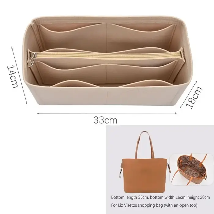 Feutre insérer doublure sac à main organisateur pochette sac