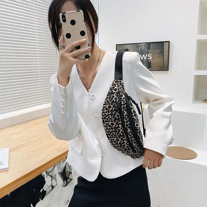 Sac banane en flanelle pour femmes