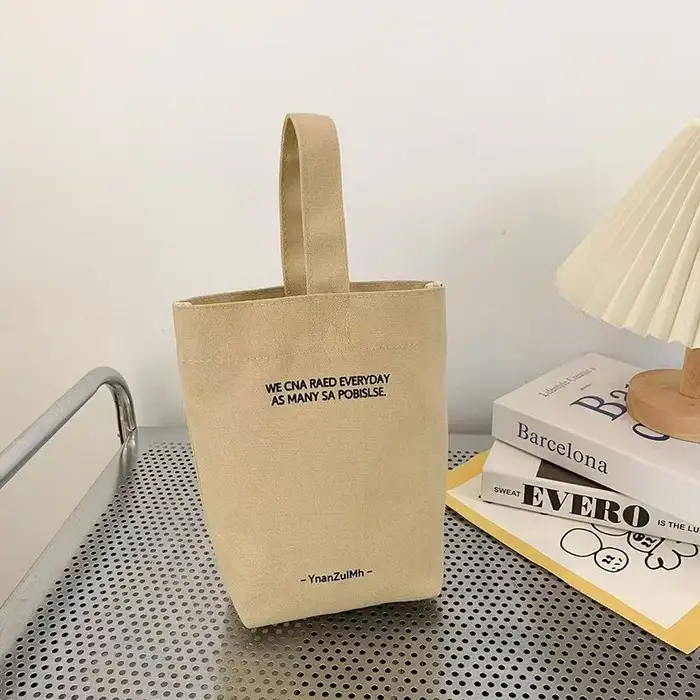 Mini sac fourre-tout portable en toile simple