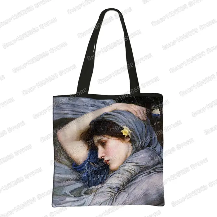 Sac à main de grande capacité pour femme, célèbre artiste, John William Waterhouse initié, sacs four