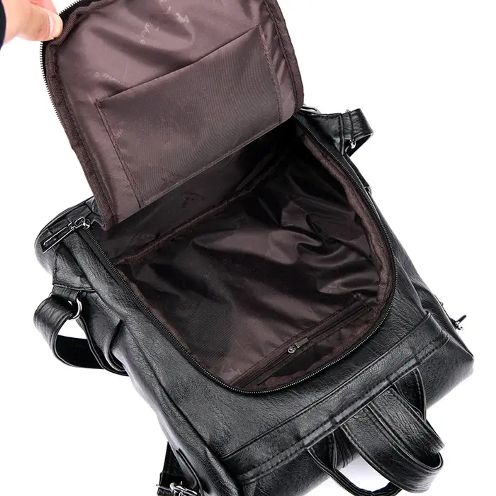 Vintage Anti-vol femme sacs à bandoulière femmes sacs à Dos en cuir souple Sac A Dos décontracté voy