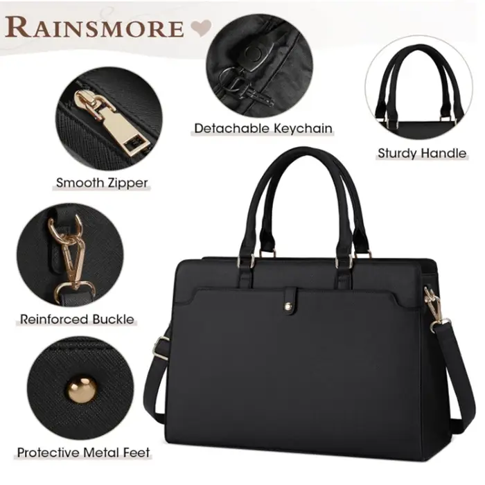 Sac d'ordinateur portable de grande capacité pour femme, sac fourre-tout pour ordinateur portable, s