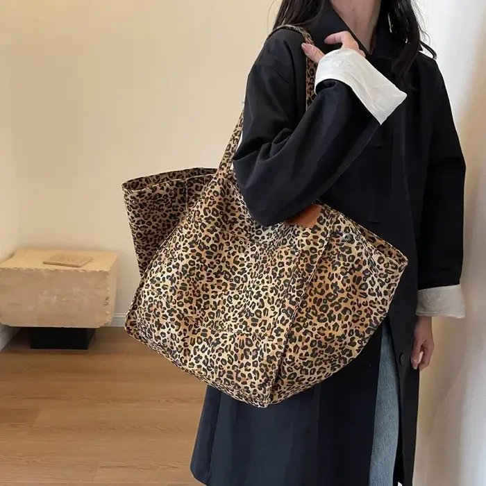 Design léopard 2023 mode coréenne Shopper grands sacs à provisions pour femmes sac à main dame sac à bandoulière grande