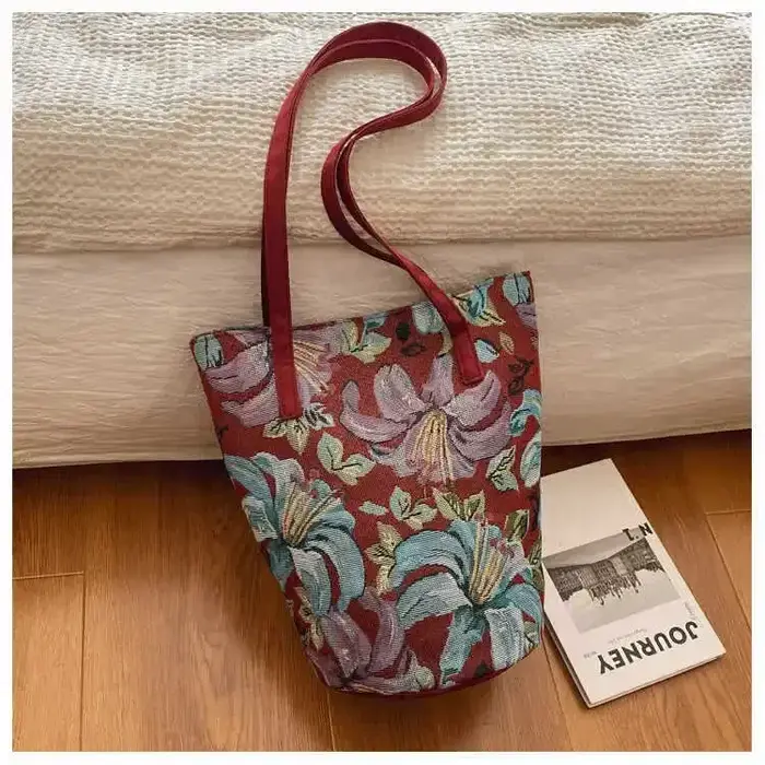 Sac à main imprimé Vintage avec fleur