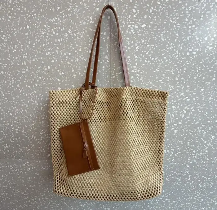 Sacs fourre-tout de plage bohèmes en raphia pour femmes, sacs à main de luxe de créateur, nouveauté