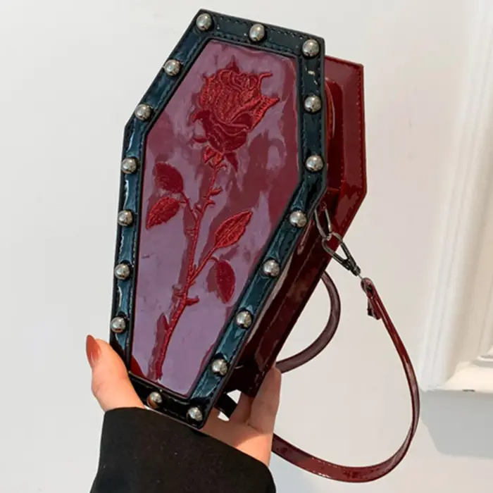 Femmes cercueil sacoche sac à main dessin animé gothique sac à bandoulière